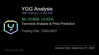 YGG (YGGUSDT) Technical Analysis - Price Prediction & Buy or Sell September 27, 2025
