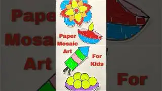 Easy paper Mosaic Art for kids for Diwali | Papercraft ideas #youtubeshorts #craftchutney2 #kids