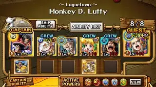 My First Team vs Luffy LvL 3 | OPTC Grand Voyage Loguetown vs Luffy (One Piece Treasure Cruise) 