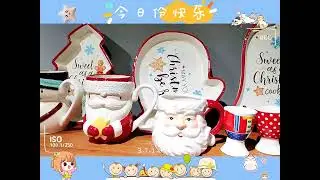 ceramic Christmas mug for the holidays/Homfavour