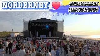 Norderney, Strandimpressionen am Samstag Abend, zum Summertime Festival 2024