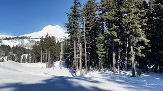 (4K UHD) FULL WINTER SNOWSHOE HIKE to Umbrella Falls! | Mount Hood Meadows Trailhead | Oregon