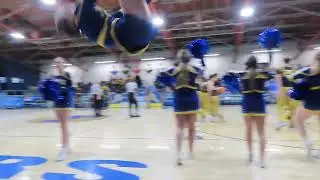 Trico Vs Goreville JV  Basketball 1-9-26-(Cheerleading Back flip  2 )