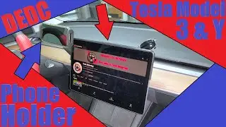 DEDC Phone & Tablet Holder | Tesla Model 3 & Y | Easily Installed Phone Holder With Extra Storage