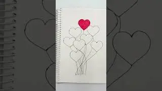 Colorful Heart Shaped Balloon Stop Motion #shorts #creative #stopmotion #viral
