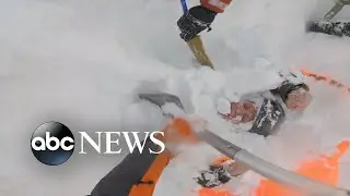 Terrifying video show desperate avalanche rescue