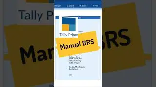 🧾 Manual BRS in Tally Prime 🖥️ | Step-by-Step Guide 🧑&zwj;🏫