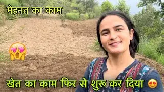 खेतों का काम फिर से शुरू कर दिया ⛰️|| Pahadi lifestyle Vlog || Girl from North