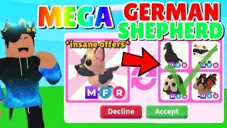 🐶🌈 TRADING MEGA GERMAN SHEPHERD IN ADOPT ME! (ROBLOX)