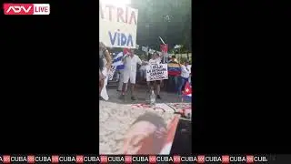 Manifestaci&oacute;n en Budapest para apoyo al pueblo de Cuba