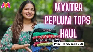 8 Cotton Peplum Tops Haul | Ft. Myntra | ENGLISH Subtitles