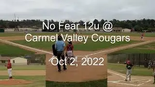 No Fear 12U @ Carmel Valley Cougars - 10/2/2022