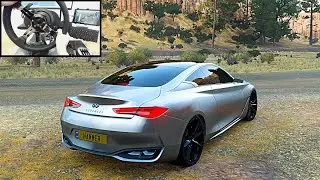 Infinity Q60 - (700HP) - Forza Horizon 5 Gameplay - FH5 4K - Steering Wheel Camera