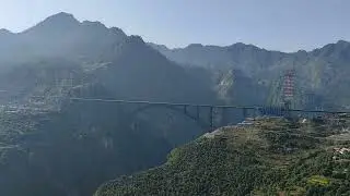 Closest view of Chenab Bridge - World Highest Railway River Bridge | USBRL Today Latest Update 2022