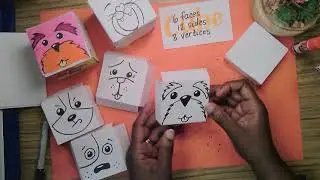 Make cube with index cards- Make Art with Mrs. M.