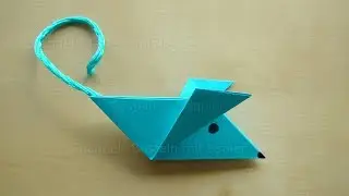 Origami Maus falten - Einfache Maus basteln mit Papier - Origami f&uuml;r Kinder / Anf&auml;nger