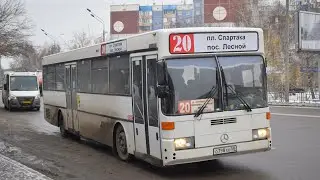 Автобус Mercedes-Benz O405 (О 798 ХО 58). Покатушки по Барнаулу / Ride on the Mercedes-Benz O405 bus