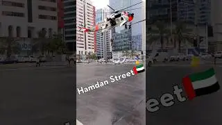 Exploring Hamdan Street Skyscrapers in 4K: Bustling City Life & Urban Views 🇦🇪