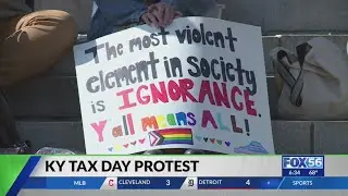 Kentuckians use tax day to protest issues