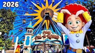 2026 Disney California Adventure Walkthrough | Pixar Pier, Minnie Mouse, Jessie, Oswald & More