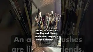 Brushes for Artist 🎨 #artisticinspiration #brushes #artiststudio #artshorts