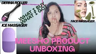 😱OMG😱 First Time I Try Meesho Unexpected Product || Derma Roller, Face Massager and Ice Massager