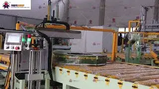 Automatic slit strip coil packaging line with lable printer and strapping line