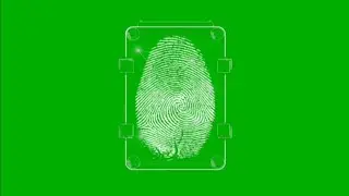 Fingerprint green screen animation effects HD free footage || chroma