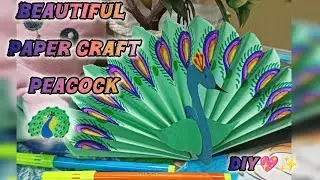 Beautiful Paper Craft Peacock Diy 🦚💗✨