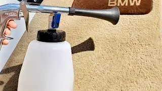 Removing carpet stains with High pressure cleaning gun!