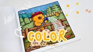 Color with Me | Comfy Days by Coco Wyo - Pig Pen | Ohuhu Alcohol Markers 🐷💦🥕