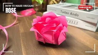 ASMR Origami Rose Tutorial | No Talking | Relaxing Paper Flower DIY