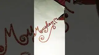 Muskan requested name cursive handwriting #muskan #handwriting #viral #printwriting #shorts🙏🙏