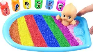 Satisfying Slime Video l How to Make Tranquil Bathtubs into Mixture Slime & Super-hero  Cutting ASMR