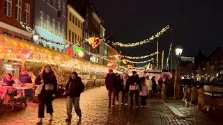 Copenhagen at Christmas time. Beautiful walk from Kongens Nytorv along Store Kongensgade.