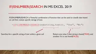 IF(ISNUMBER(SEARCH Combination in ms excel 2019