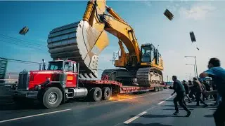 Transporting 500 Ton Heavy Equipment - Amazing Driving Skills | Strange  Tech HD