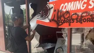 Firefighter Combs Ashes of His Burnt Down Restaurant