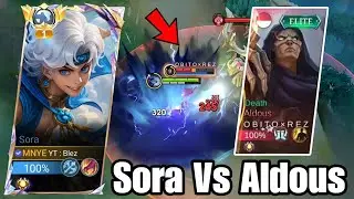 SORA VS ALDOUS BLAZING FORCE!! 🔥 BEST NEW HERO SORA GAMEPLAY - MOBILE LEGENDS