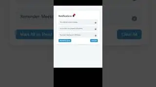 Mark As Read Notification UI | HTML CSS JS #Shorts
