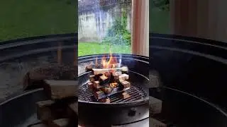 Fire up the coals in the pit barrel. #meat #fire