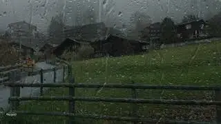 Sleep Instantly with Sounds of Rain & Thunder in Switzerland | Help Study, PTSD, Insomnia & Tinnitus