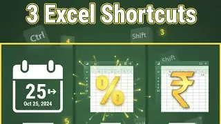 3 Excel Shortcuts You Must Know: Date, Percentage & INR Formatting!