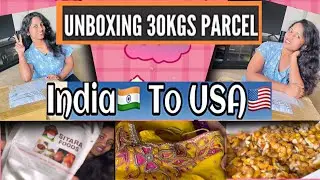 Unboxing 30 kgs of courier/parcel from India | Interesting and useful tips for sending courier to US