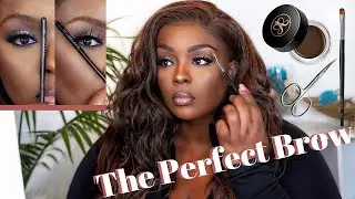 The Perfect Brow| Eyebrow Tutorial for Beginners Dark Skin| Detailed