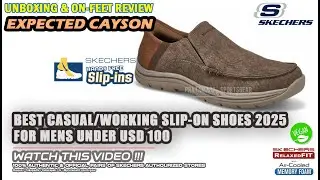 Распаковка и обзор на ногах: SKECHERS SLIP-INS RF EXPECTED CAYSON CANVAS SLIP-ON CASUAL SHOES ORI...