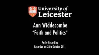 Faith and Politics - Ann Widdecombe
