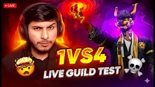 🔴LIVE V Badge Guild TEST 🤯  ON LIVE Free Fire MAX Ka Sabse Bada GUILD !! 🔥 #shorts #freefirelive