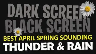 DARK GRAY SCREEN New April Spring Thunder and Rain Sounds for Sleeping and Relaxation Black Screen