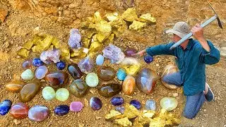 Amazing Found Gold Diamond Pearls Gold Under stone by a gold skill man